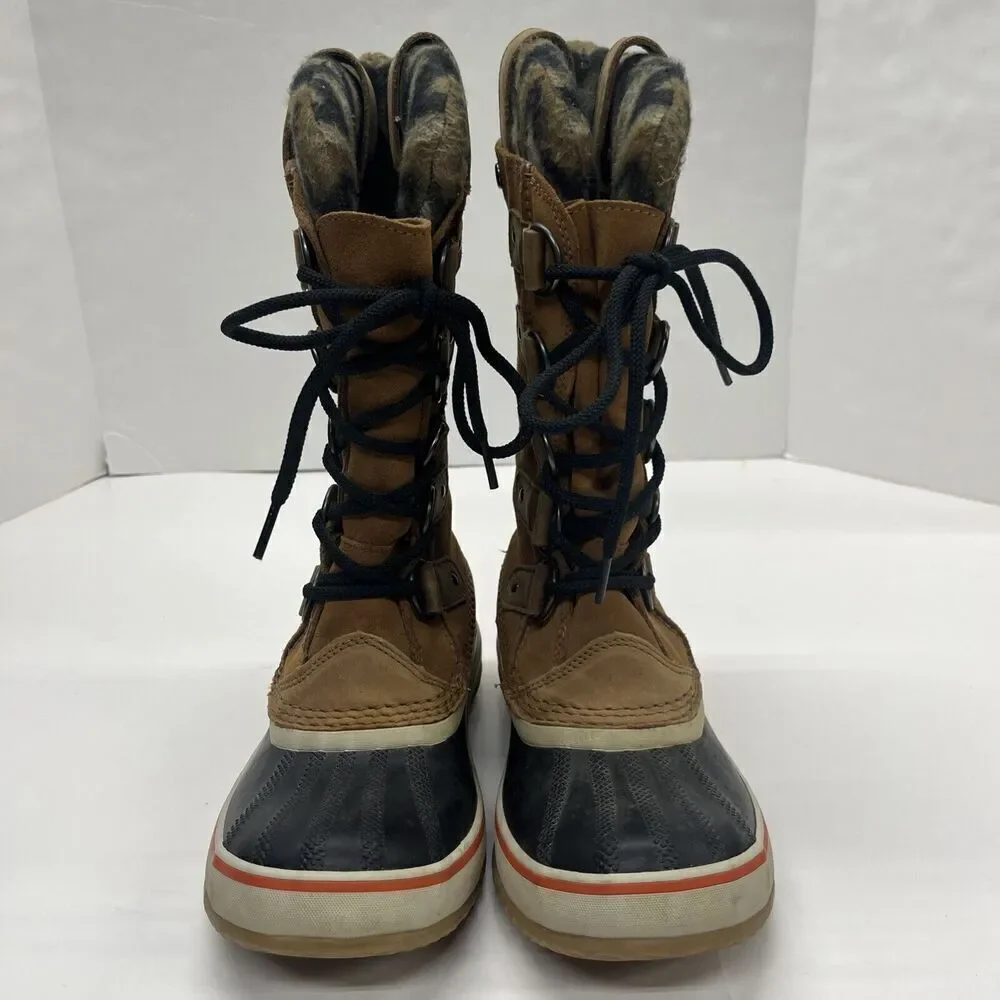 Sorel Womens Joan Of Arctic Knit Elk Waterproof Boots 6 Brown WMN'S NL2142-286